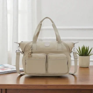 Kipling Τσάντα Ώμου New Art Duo Pocket Boho Tan