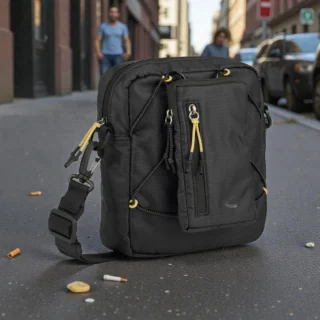 Camel Active Shores Τσάντα Ώμου Χιαστί Μαύρη