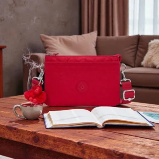 Kipling Riri Τσαντάκι Ώμου Many Hearts Red