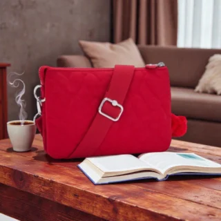 Kipling Riri Τσαντάκι Ώμου Many Hearts Red