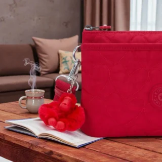 Kipling Riri Τσαντάκι Ώμου Many Hearts Red