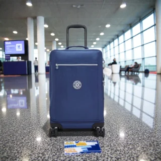 Kipling Jet S Μεσαία Βαλίτσα 60cm Casual Blue Combo