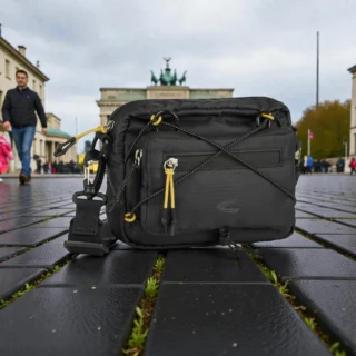 Camel Active Shores Cam.Bag Τσάντα Ώμου Χιαστί Μαύρη