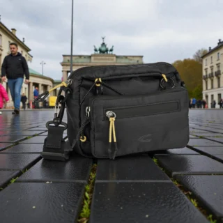 Camel Active Shores Cam.Bag Τσάντα Ώμου Χιαστί Μαύρη