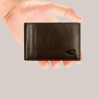 camel active Pine Πορτοφόλι Ανδρικό Πλάγιο Λεπτό Δερμάτινο Καφέ