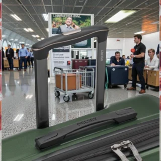 Delsey Meteor Βαλίτσα Μεγάλη Expandable 78cm Olive