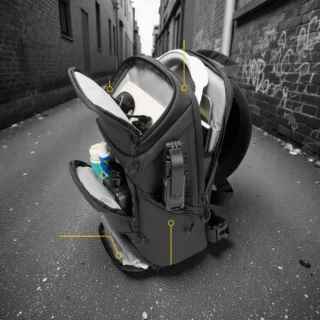 Bange Τσαντάκι Στήθους & Πλάτης Unisex Μαύρο