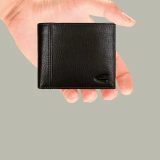 camel active Pine Ανδρικό Δερμάτινο Πορτοφόλι Μαύρο