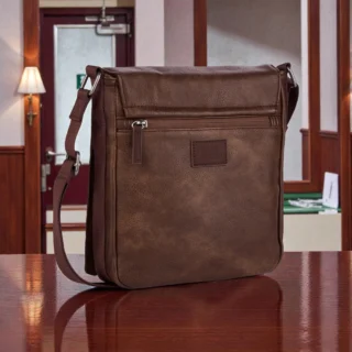 Camel Active Traces Τσάντα Ώμου Χιαστί M με Καπάκι Καφέ