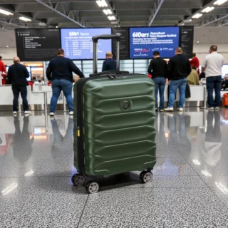 Delsey Meteor Βαλίτσα Καμπίνας Slim Expandable 55cm Olive