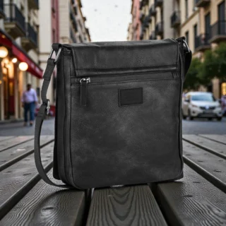 Camel Active Traces Τσάντα Ώμου Χιαστί M με Καπάκι Μαύρη