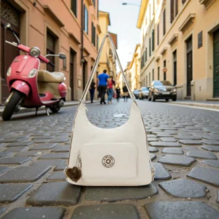 Kipling Τσάντα Ώμου Yenna Soft Sand Γυναικεία