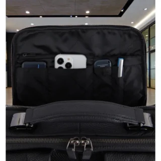 Piquadro Slim Σακίδιο Πλάτης για Laptop 15,6” Μπλε Δερμάτινο