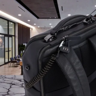 Piquadro Slim Σακίδιο Πλάτης για Laptop 15,6” Μπλε Δερμάτινο