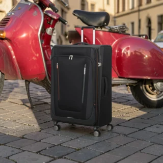 American Tourister Wanderlite XL Μεγάλη Μαλακή Βαλίτσα Μαύρη