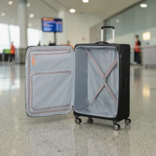 American Tourister Wanderlite XL Μεγάλη Μαλακή Βαλίτσα Μαύρη