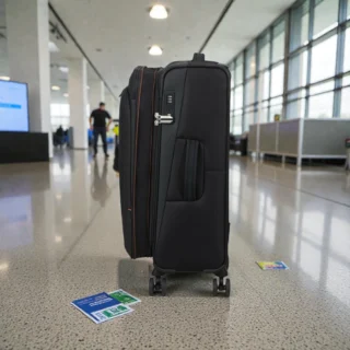 American Tourister Wanderlite Μεσαία Βαλίτσα Shadow Black