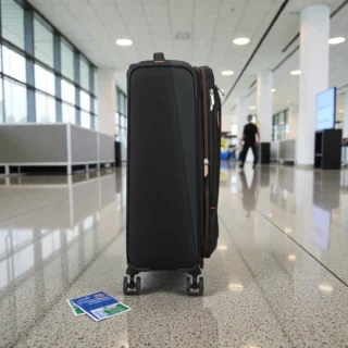 American Tourister Wanderlite Μεσαία Βαλίτσα Shadow Black