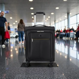 Delsey Dita Βαλίτσα Καμπίνας Slim Expandable 55cm Μαύρη