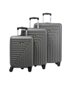 Caterpillar Rockford Σετ 3 Βαλίτσες Μικρή Μεσαία Μεγάλη 55×23×36,8 cm 67,5×26×45 cm 77,2×29×51 cm Ανθρακί