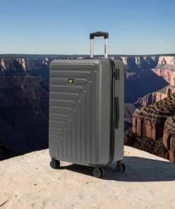 Caterpillar Rockford Σετ 2 Βαλίτσες Μεσαία Μεγάλη 67,5×26×45 cm 77,2×29×51 cm Ανθρακί
