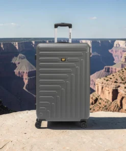 Caterpillar Rockford Σετ 2 Βαλίτσες Μεσαία Μεγάλη 67,5×26×45 cm 77,2×29×51 cm Ανθρακί