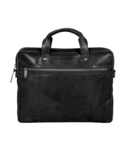 Spikes & Sparrow Montana Δερμάτινος Χαρτοφύλακας Laptop 15″ Μαύρος