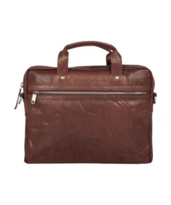 Spikes & Sparrow Montana Δερμάτινος Χαρτοφύλακας Laptop 15″ Σκούρο Καφέ