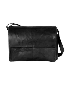 Spikes & Sparrow Ronn Δερμάτινος Χαρτοφύλακας Laptop 15,6″ Μαύρος