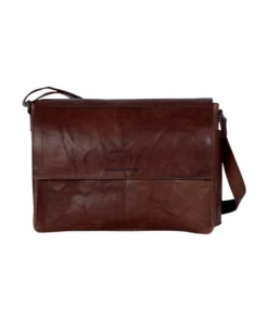 Spikes & Sparrow Ronn Δερμάτινος Χαρτοφύλακας Laptop 15,6″ Σκούρο Καφέ