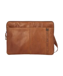 Spikes & Sparrow Seattle Δερμάτινος Χαρτοφύλακας Laptop 15,6″ Κονιάκ